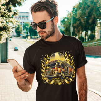 Fire Truck In Flames T-Shirt