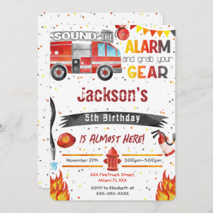 Fire Truck Invitations