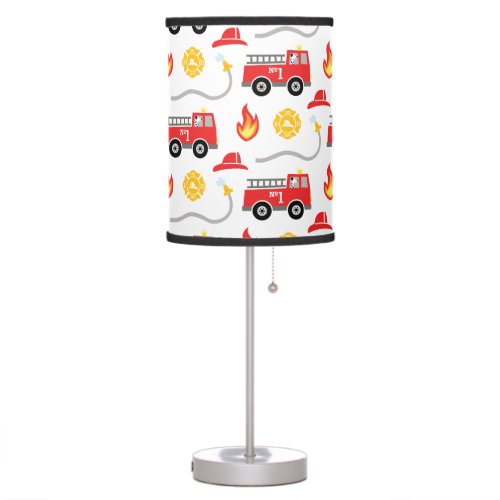 Fire Truck Kids Table Lamp