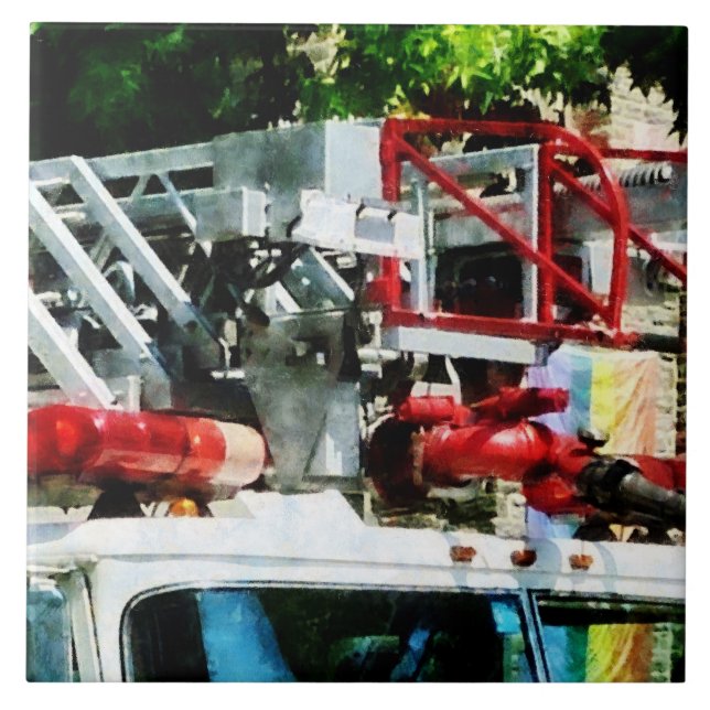 Fire Truck Ladder Ceramic Tile (Front)
