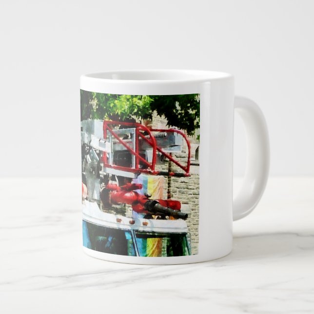 Fire Truck Ladder Large Coffee Mug (Front Right)