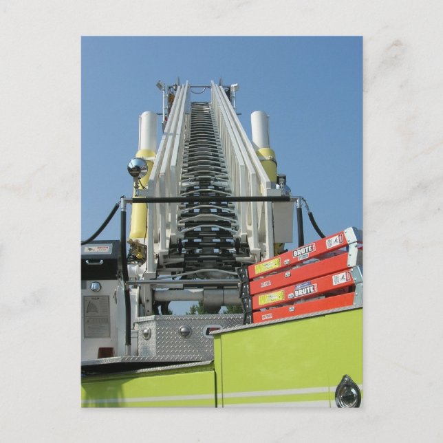 Fire Truck Ladder Postcard (Front)
