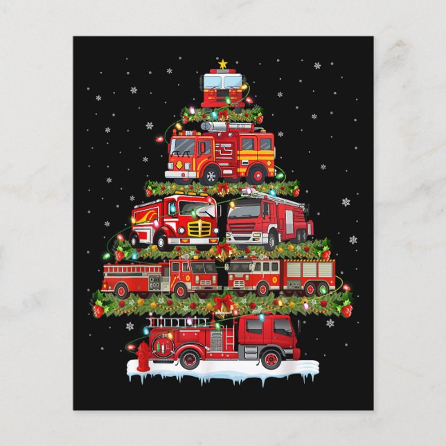 Fire Truck Lights Firefighter Fire Truck Christmas (Front)