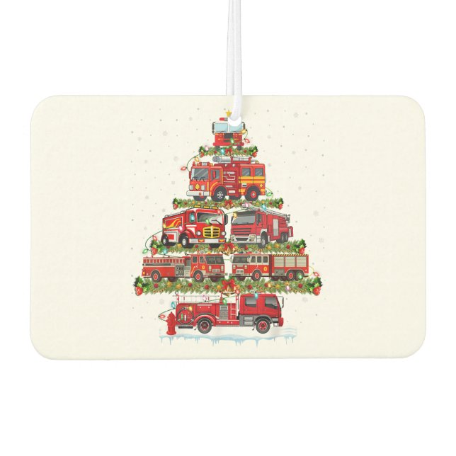 Fire Truck Lights Firefighter Fire Truck Christmas Air Freshener (Front)