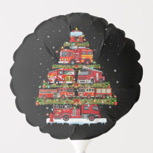 Fire Truck Lights Firefighter Fire Truck Christmas Balloon