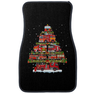 Fire Truck Lights Firefighter Fire Truck Christmas Car Floor Mat