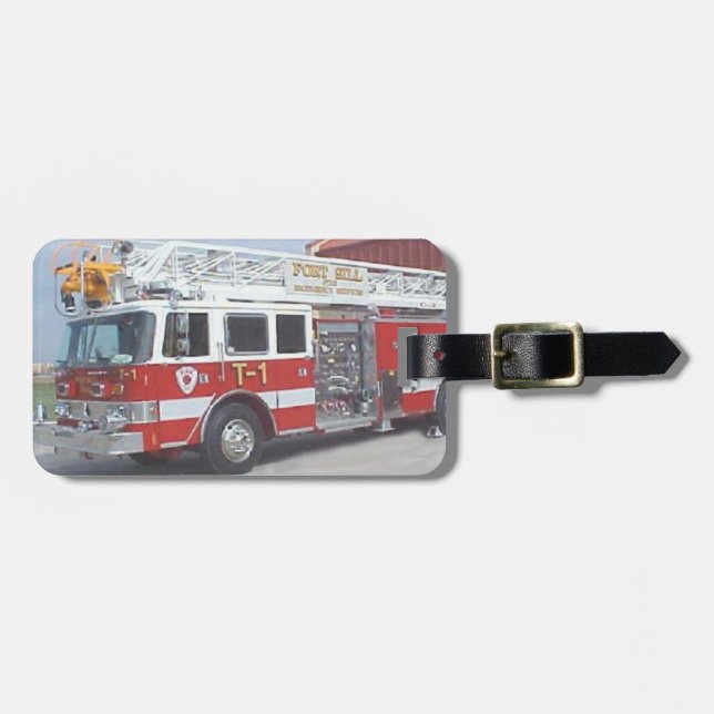 Fire Truck Luggage Tag. Luggage Tag (Front Horizontal)
