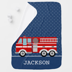 fire truck swaddle blanket