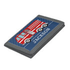 Fire Truck Navy Blue Polka Dot Personalized Kids