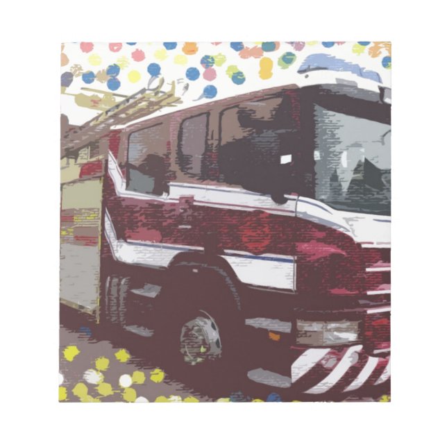 Fire Truck Notepad (Front)