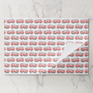 Fire Truck Paper Placemats, Firefighter Party Mats