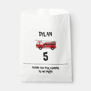 Fire truck Party Birthday Favor Bag