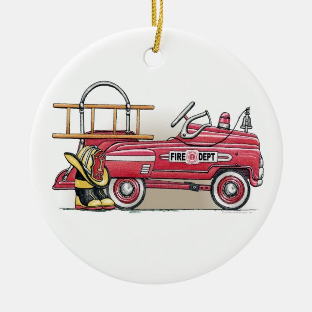 Fire Truck Pedal Car Ornament (Front)