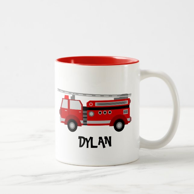 Fire Truck Personalized Mug (Right)