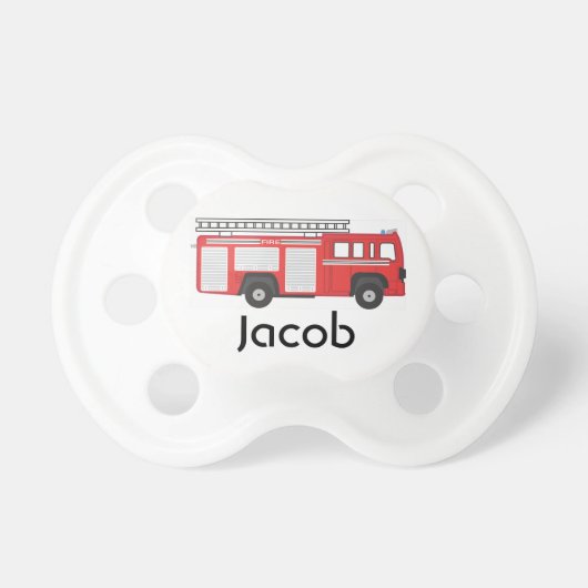 Fire Truck | Personalized Pacifier (Front)