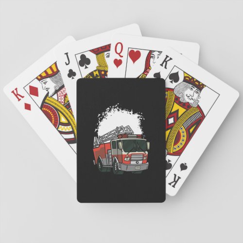 Fire Truck Playing Cards