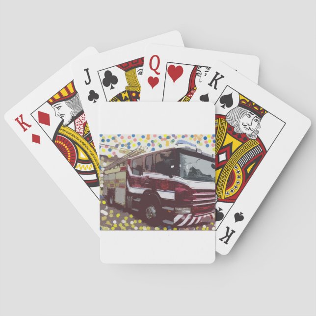 Fire Truck Poker Cards (Back)