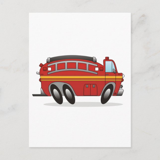 Fire Truck Postcard (Front)
