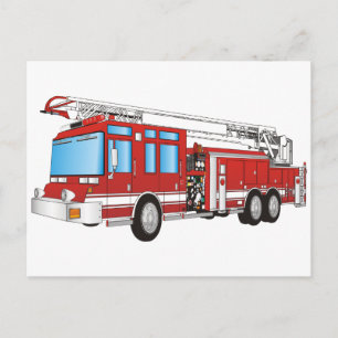 Fire Truck Postcard