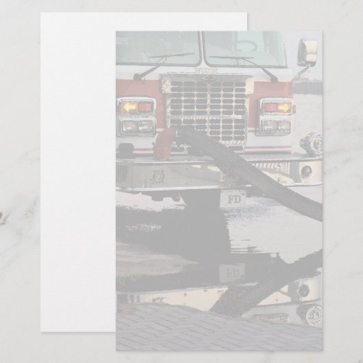 Fire Truck Pumper Hose Fade Fire Fighter (Front/Back)