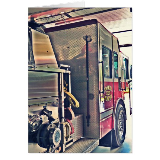 Fire truck, ready cards (Front)