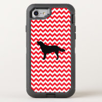 Fire Truck Red Chevron With Golden Silhouette