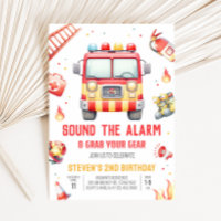 Fire Truck Sound the Alarm Birthday
