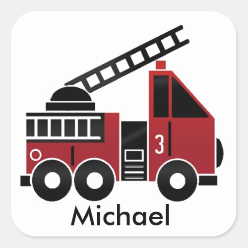 Fire truck sticker