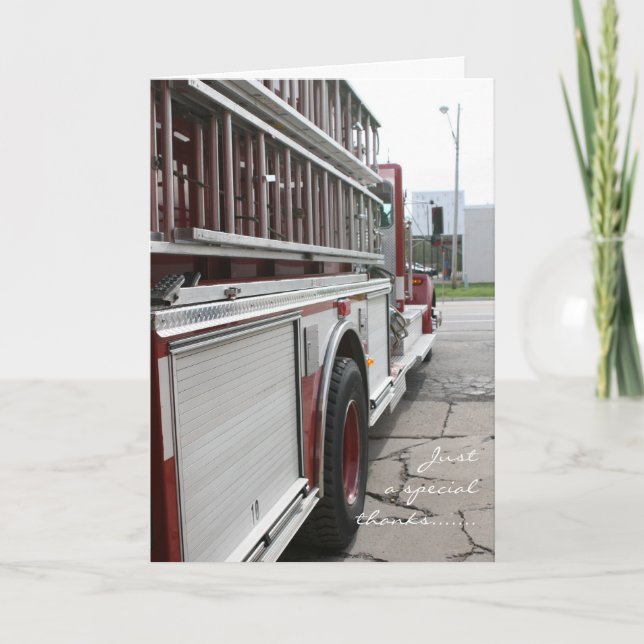 Fire Truck Thank you Card (Front)