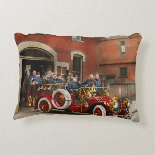 Fire Truck _ The flying squadron 1911 Decorative Pillow