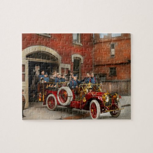 Fire Truck _ The flying squadron 1911 Jigsaw Puzzle