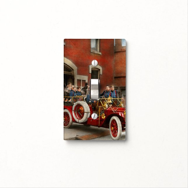 Fire Truck - The flying squadron 1911 Light Switch Cover (In Situ)
