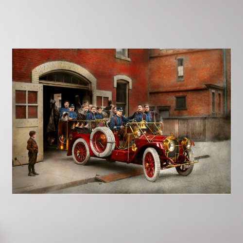 Fire Truck _ The flying squadron 1911 Poster