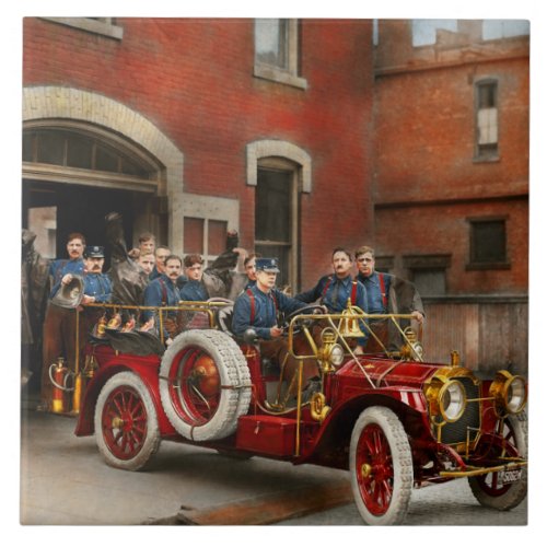 Fire Truck _ The flying squadron 1911 Tile