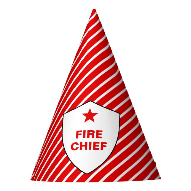 Fire Truck Theme Birthday Party Firefighter Party Hat (Front)