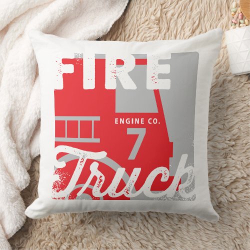 Fire Truck Throw Pillow