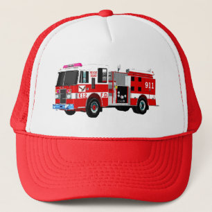 FIRE TRUCK TRUCKER HAT
