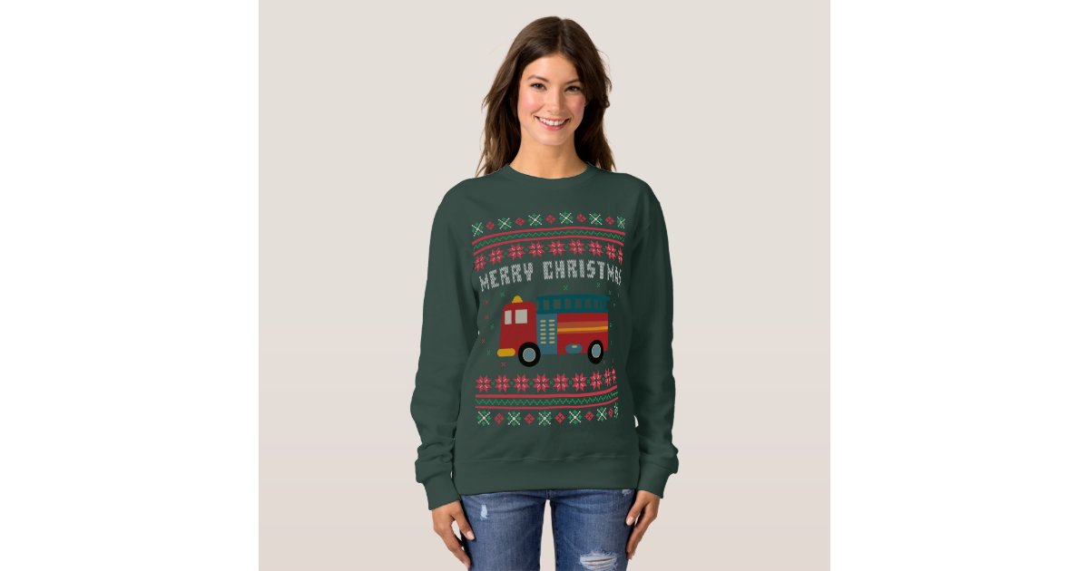 fire truck christmas shirt