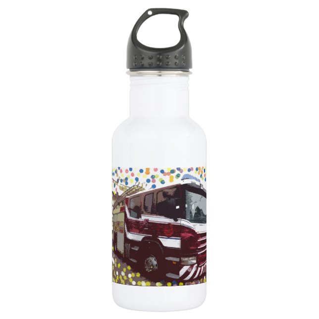 Fire Truck Water Bottle (Front)