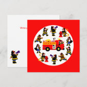 Fire Truck with Busy Firefighters (Front/Back)