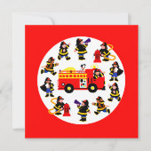 Fire Truck with Busy Firefighters (Front)