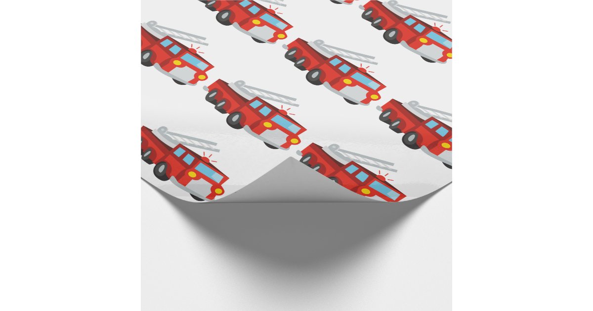 Fire Truck Wrapping Paper | Zazzle