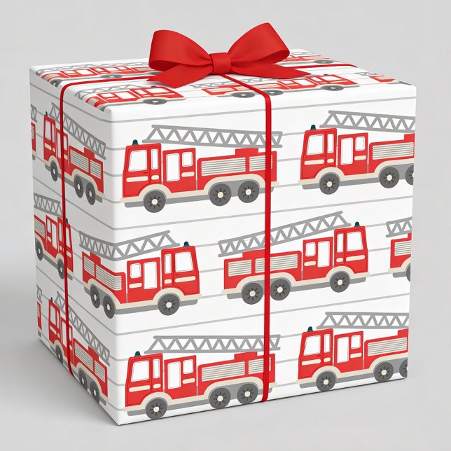 Fire Truck Wrapping Paper, Firefighter Gift Wrap (Creator Uploaded)