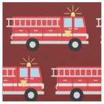 Fire Trucks Cute Kids Vehicles Boys Fabric