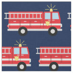 Fire Trucks Cute Kids Vehicles Boys Fabric
