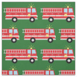 Fire Trucks Cute Kids Vehicles Boys Fabric