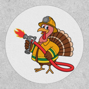 Fire trucks Firefighter Thanksgiving Turkey   Patch