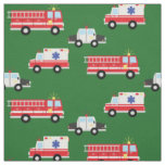 Fire Trucks Police Ambulance Cute Kids Emergency Fabric