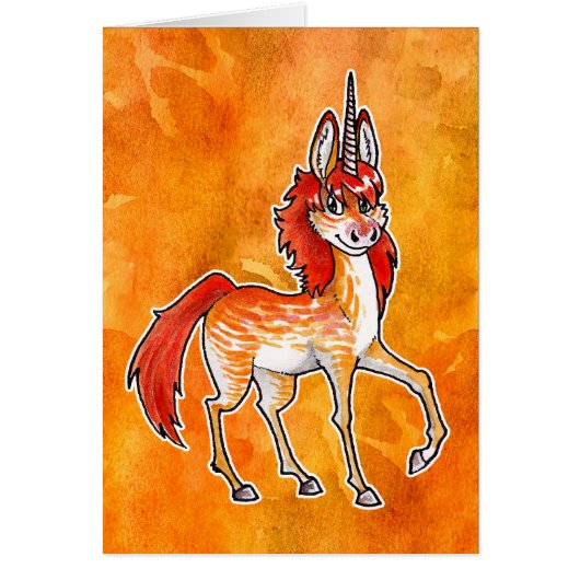 Fire Unicorn Cards (Front)