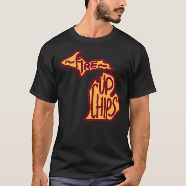 Fire Up Chips CMU  T-Shirt (Front)